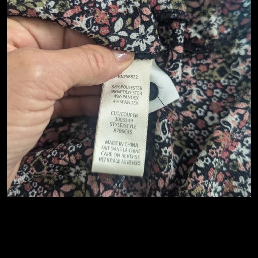Max Studio Boho Floral Print Long Sleeve Top Cottagecore Size S* - Picture 11 of 16